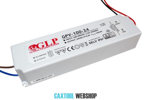 GLP plastové LED napájací zdroj GPV-100-24 100W 24V 4.2A