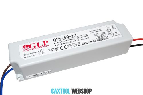 GLP plastové LED napájací zdroj GPV-60-12 60W 12V 5A