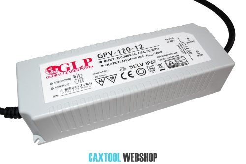 GLP plastové LED napájací zdroj GPV-120-12 120W 12V 10A